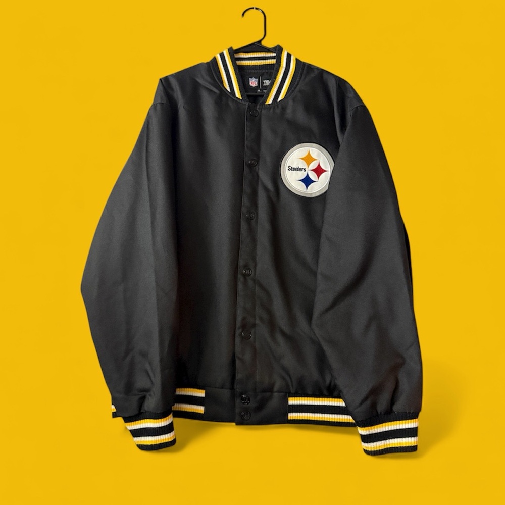 Vintage Pittsburgh Steelers NFL Football Bomber Jacket -Very Rare - Men’s XL